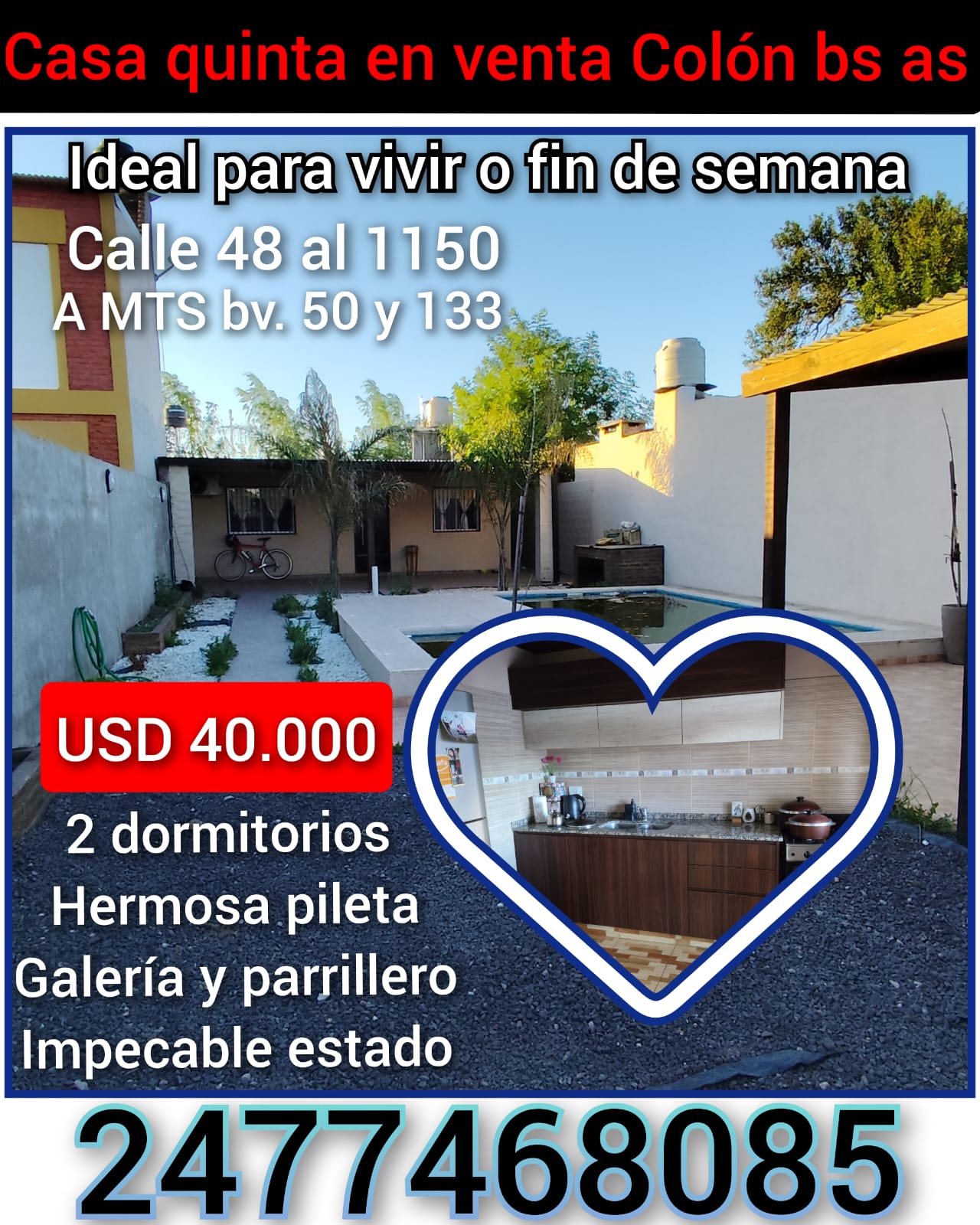 🏡 Casa Quinta en Venta en Colón ? Calle 48 N° 115